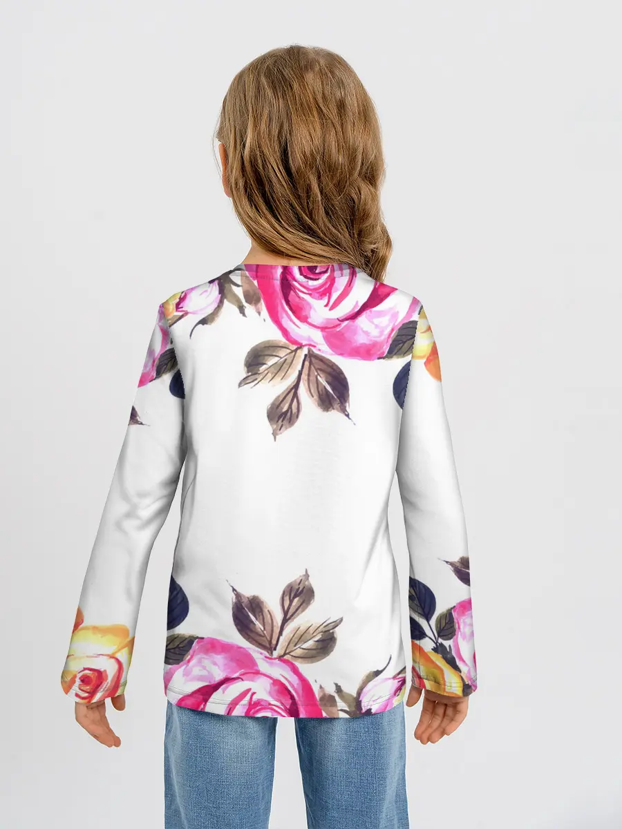 Детский лонгслив / Розы