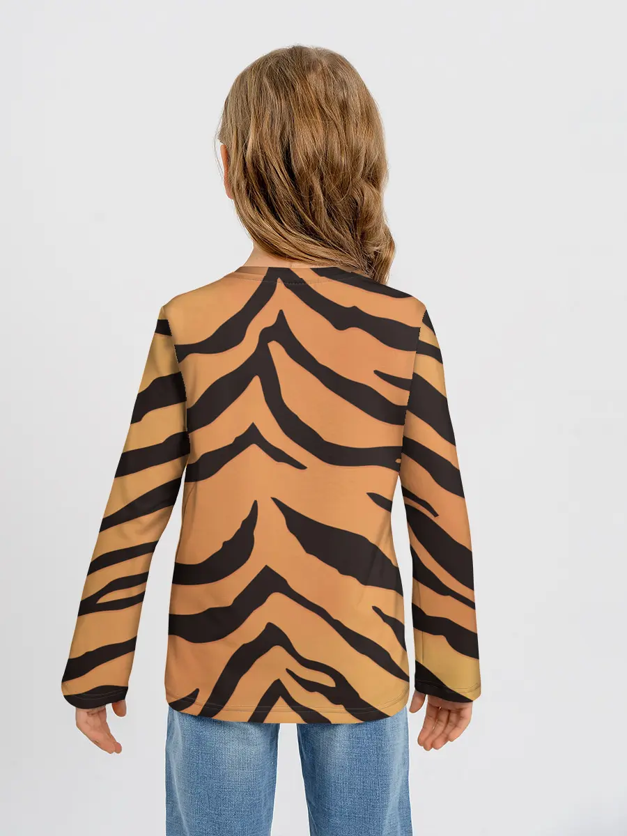 Детский лонгслив / Тигриный камуфляж