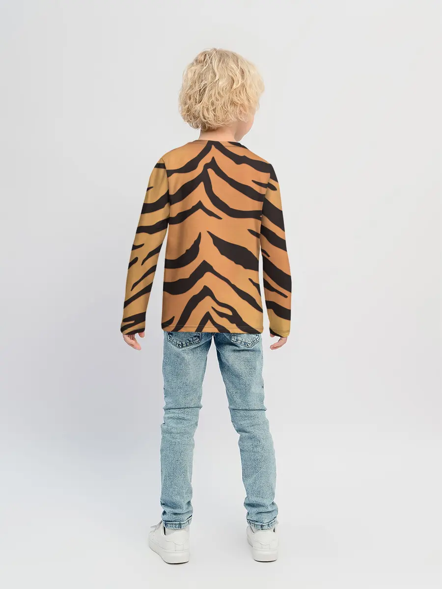 Детский лонгслив / Тигриный камуфляж