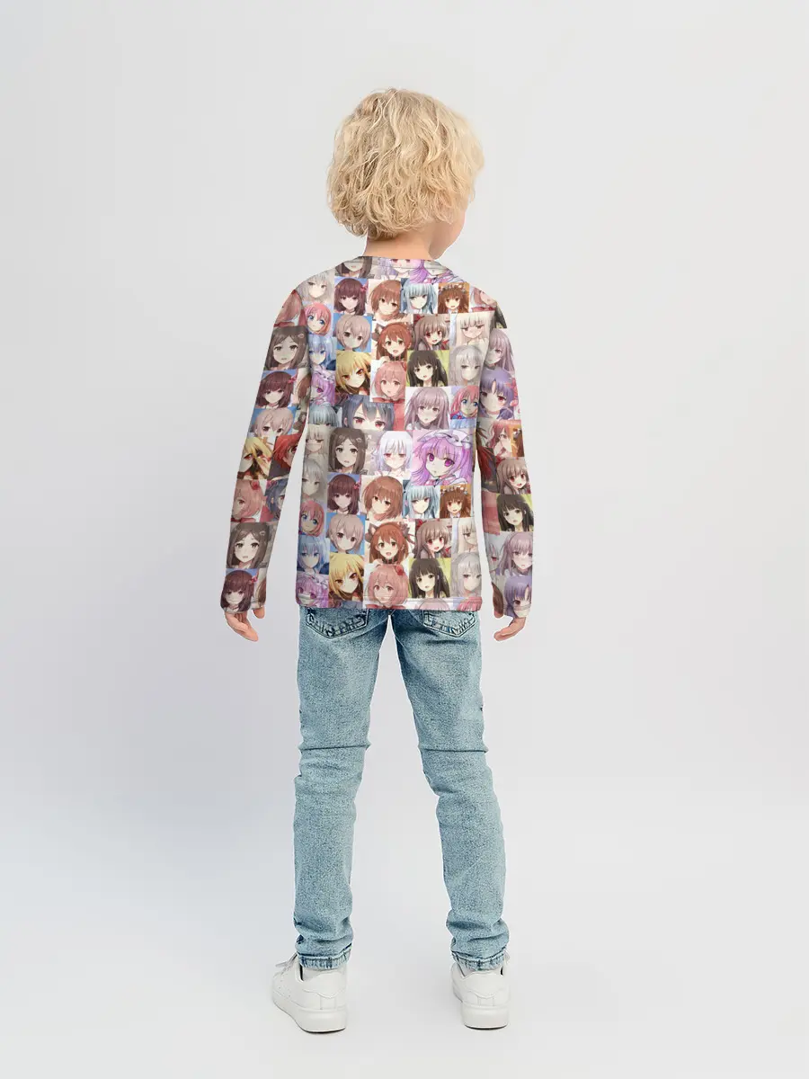 Детский лонгслив / MANY FACES OF ANIME GIRLS