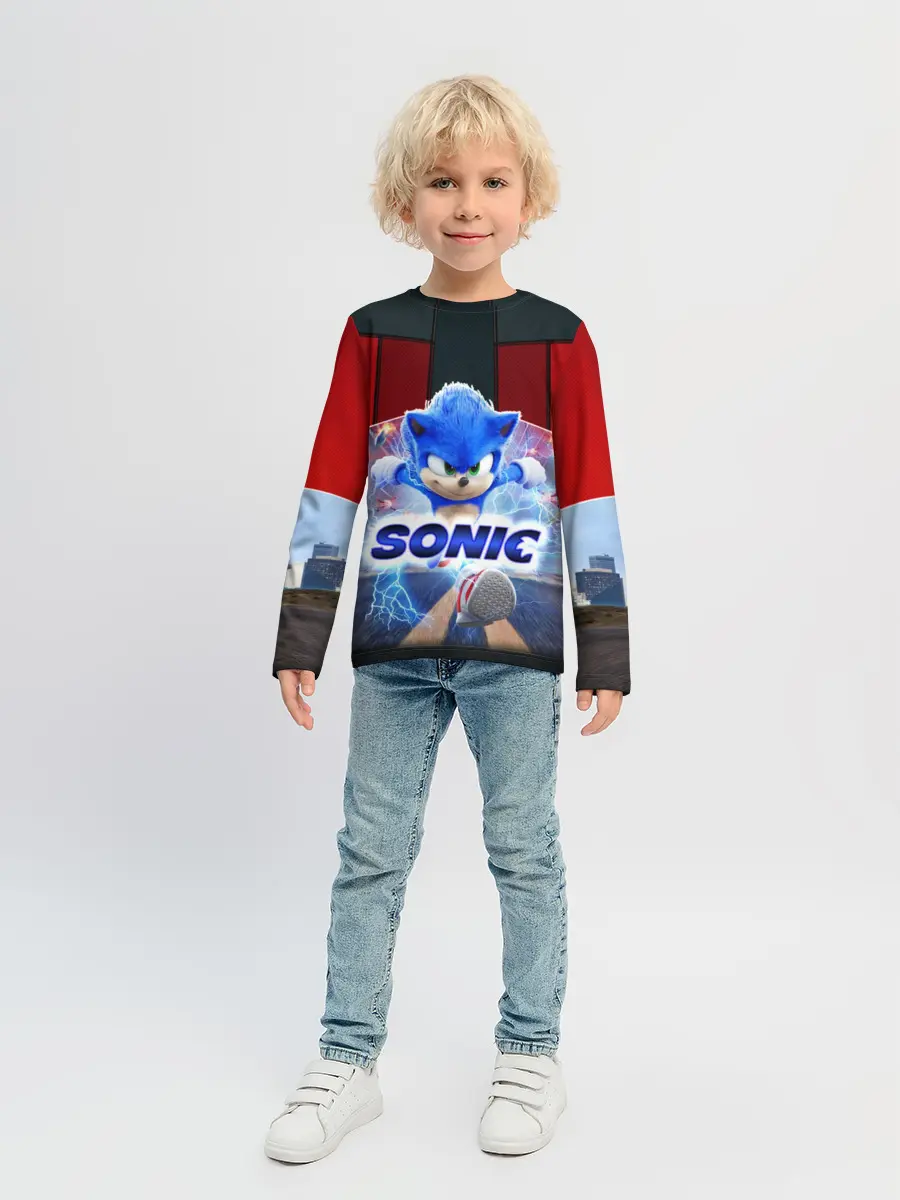 Детский лонгслив / Соник 2020