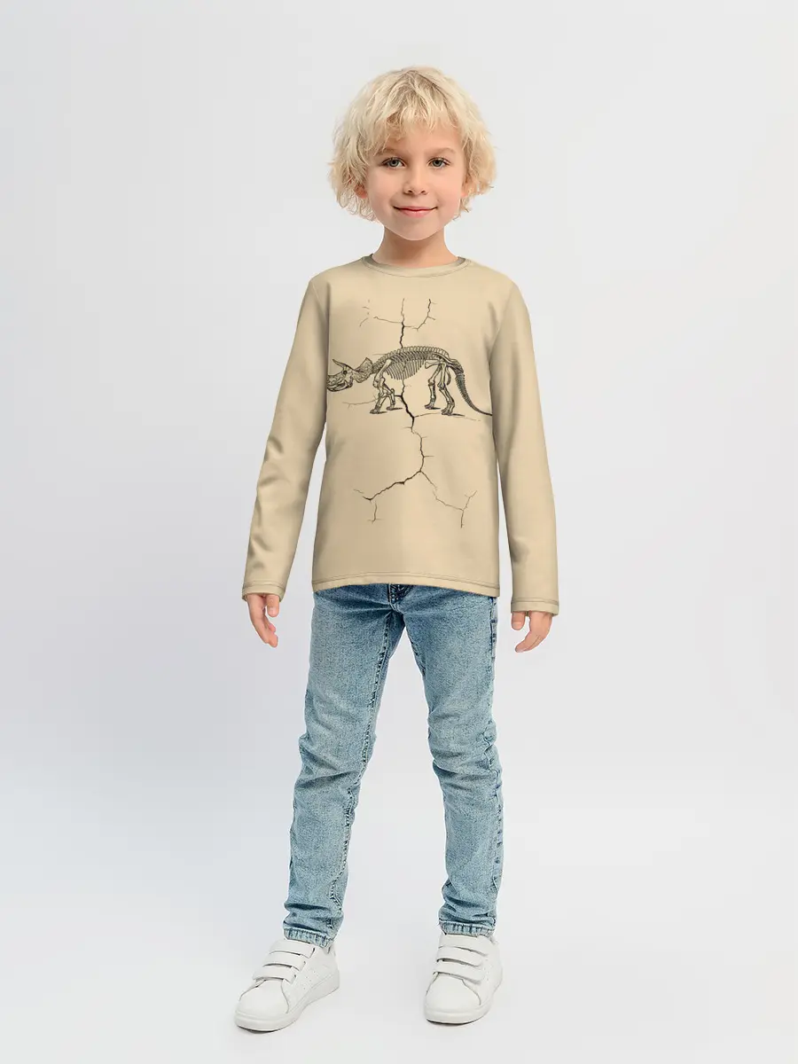 Детский лонгслив / Triceratops skeleton