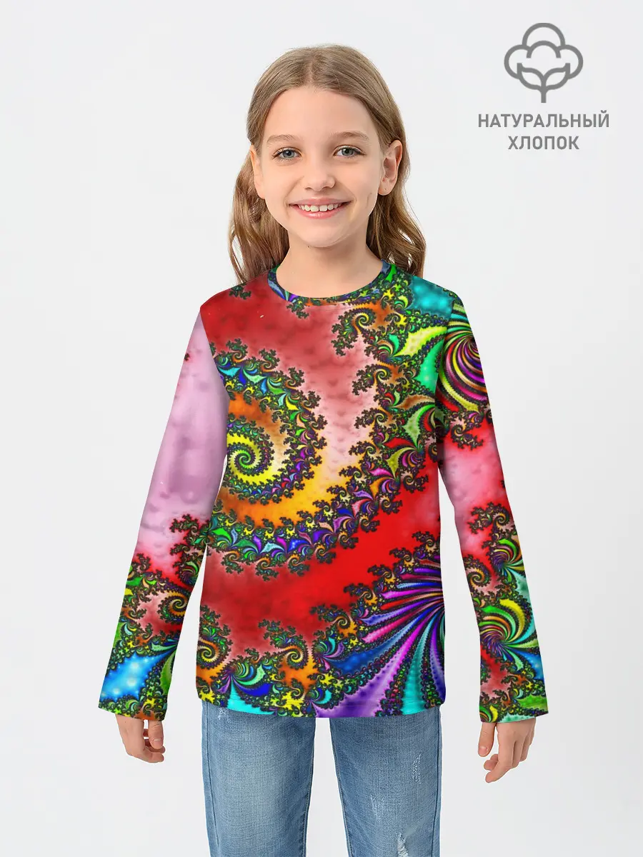 Детский лонгслив / ФРАКТАЛЬНЫЙ УЗОР