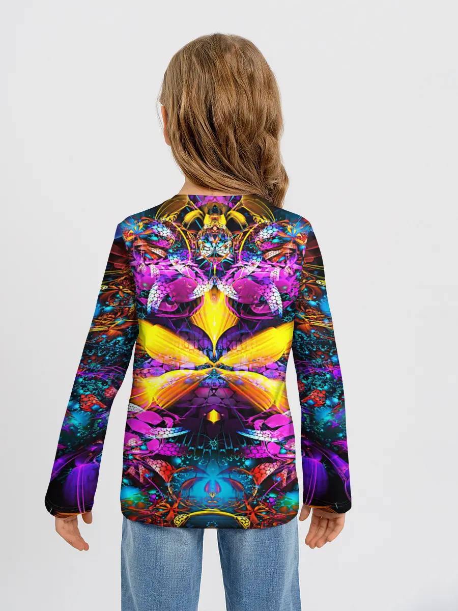 Детский лонгслив / ФРАКТАЛЬНЫЕ ЦВЕТЫ