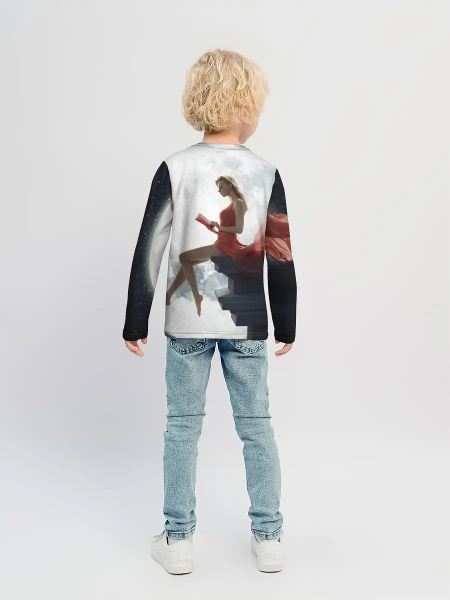 Детский лонгслив / На Луне