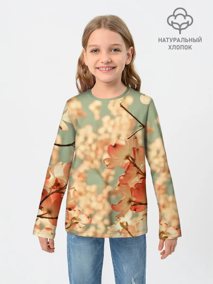 Детский лонгслив / Flowers