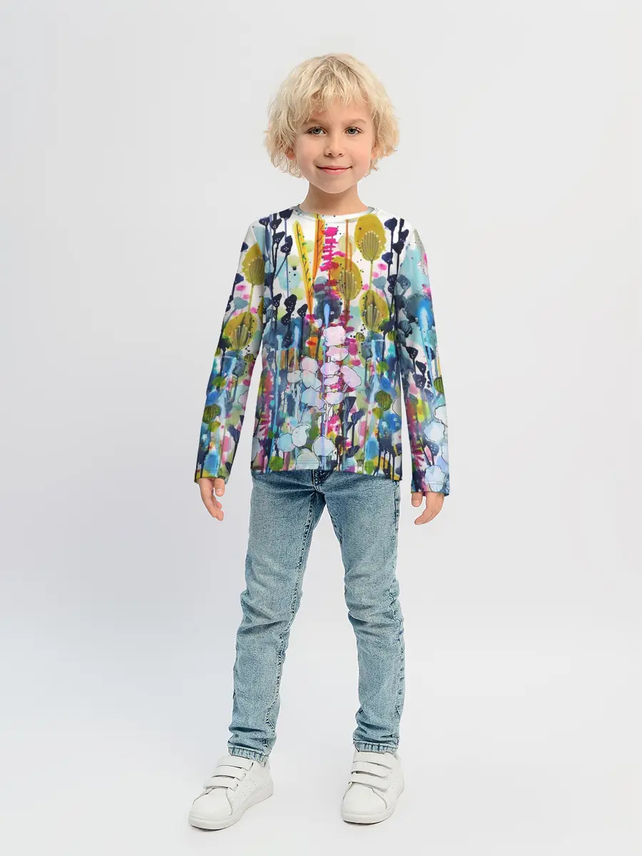 Детский лонгслив / Watercolor Flowers