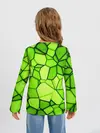 Детский лонгслив / Зеленая мозаика