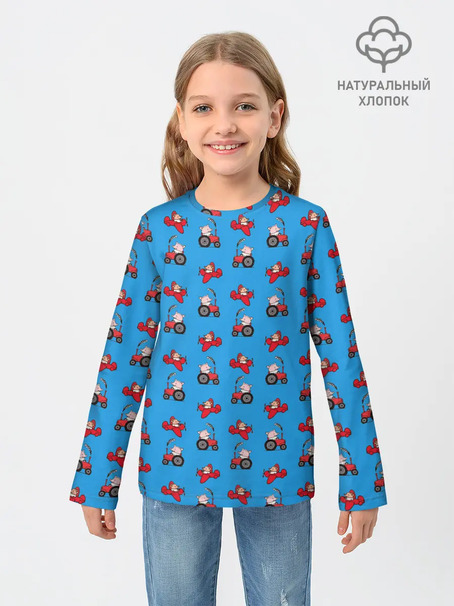 Детский лонгслив / Поросенок Пётр