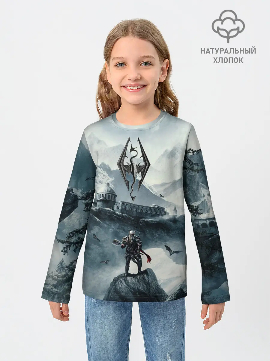 Детский лонгслив / Skyrim Warrior