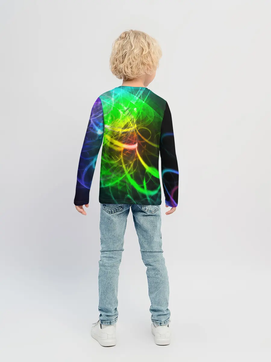 Детский лонгслив / ЗЕЛЕНЫЙ НЕОН