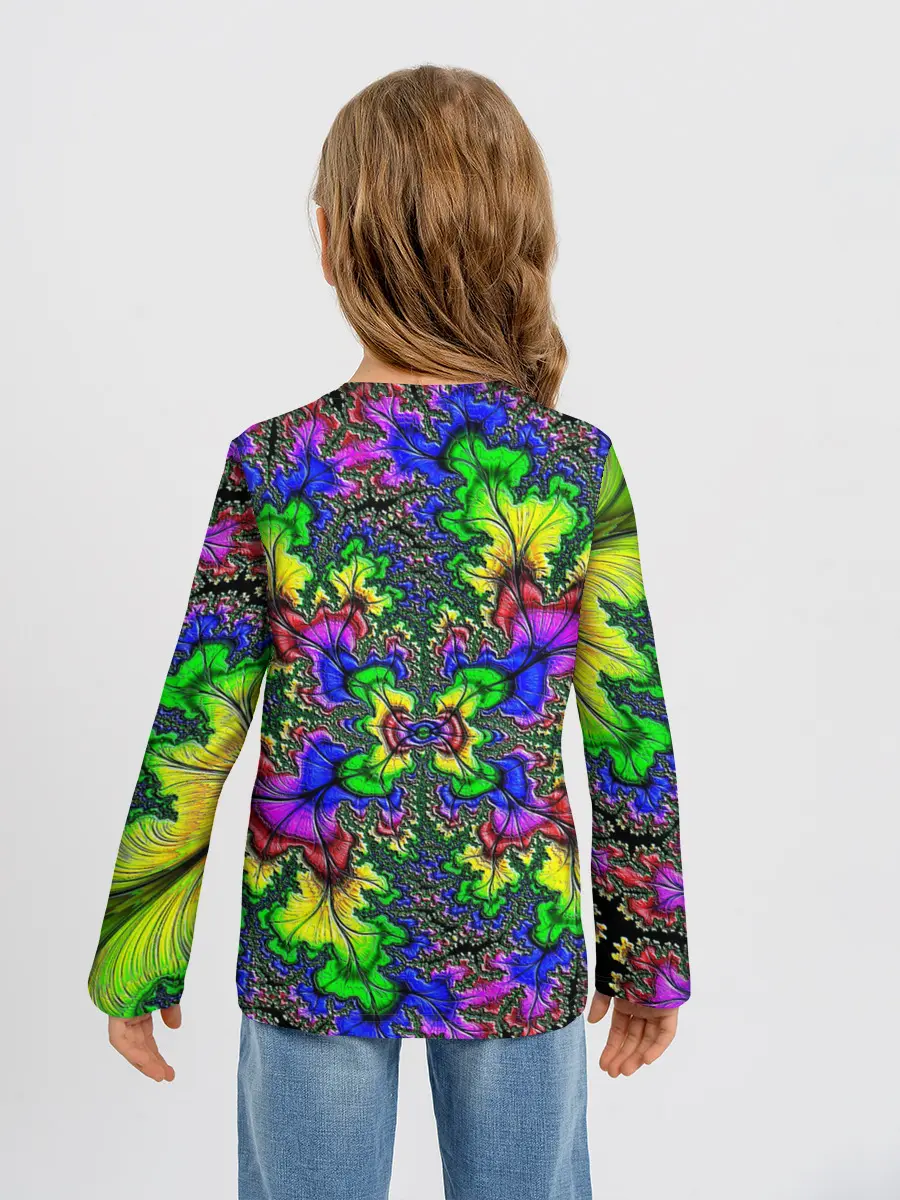 Детский лонгслив / НЕОНОВЫЙ ЦВЕТОК