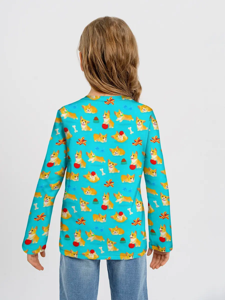 Детский лонгслив / Корги