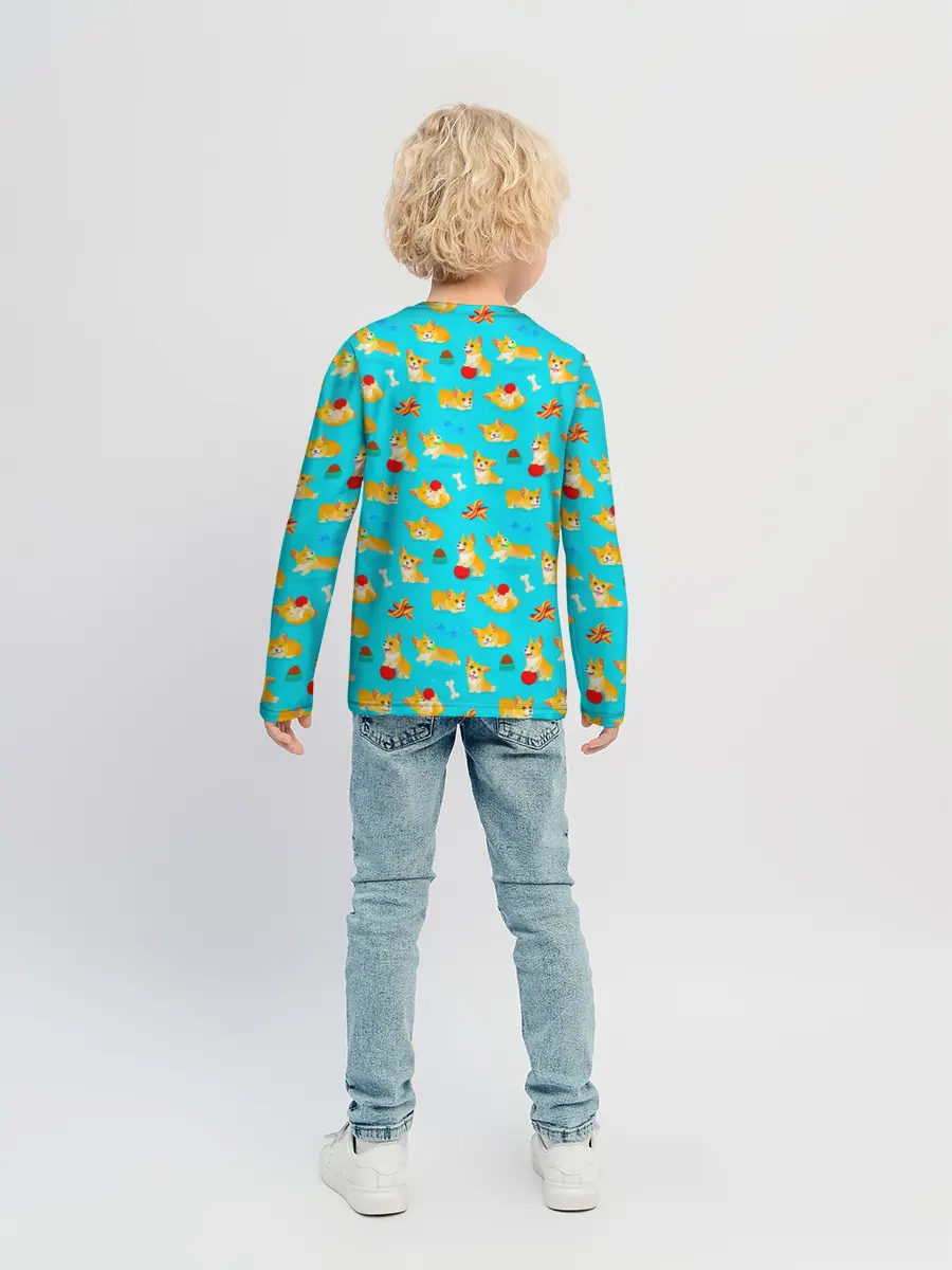 Детский лонгслив / Корги