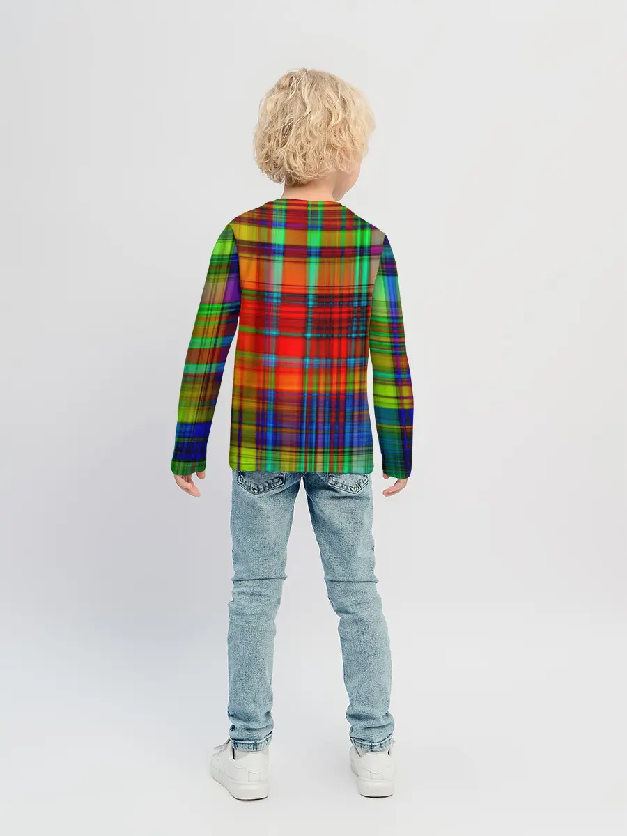 Детский лонгслив / Неоновая сетка