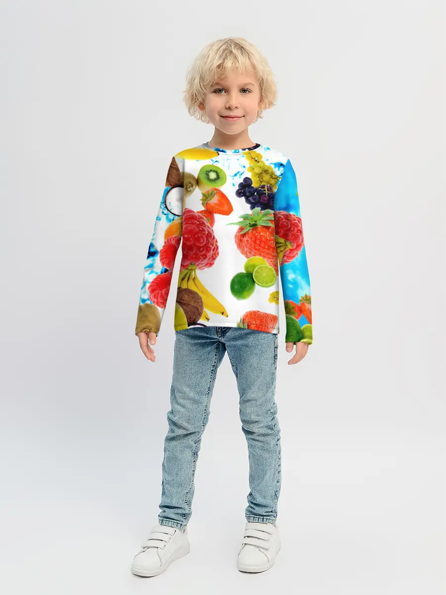 Детский лонгслив / фрукты