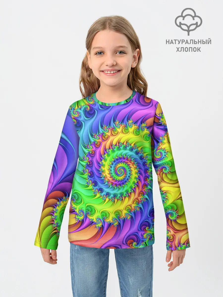 Детский лонгслив / ФРАКТАЛЬНЫЙ АБСТРАКТ
