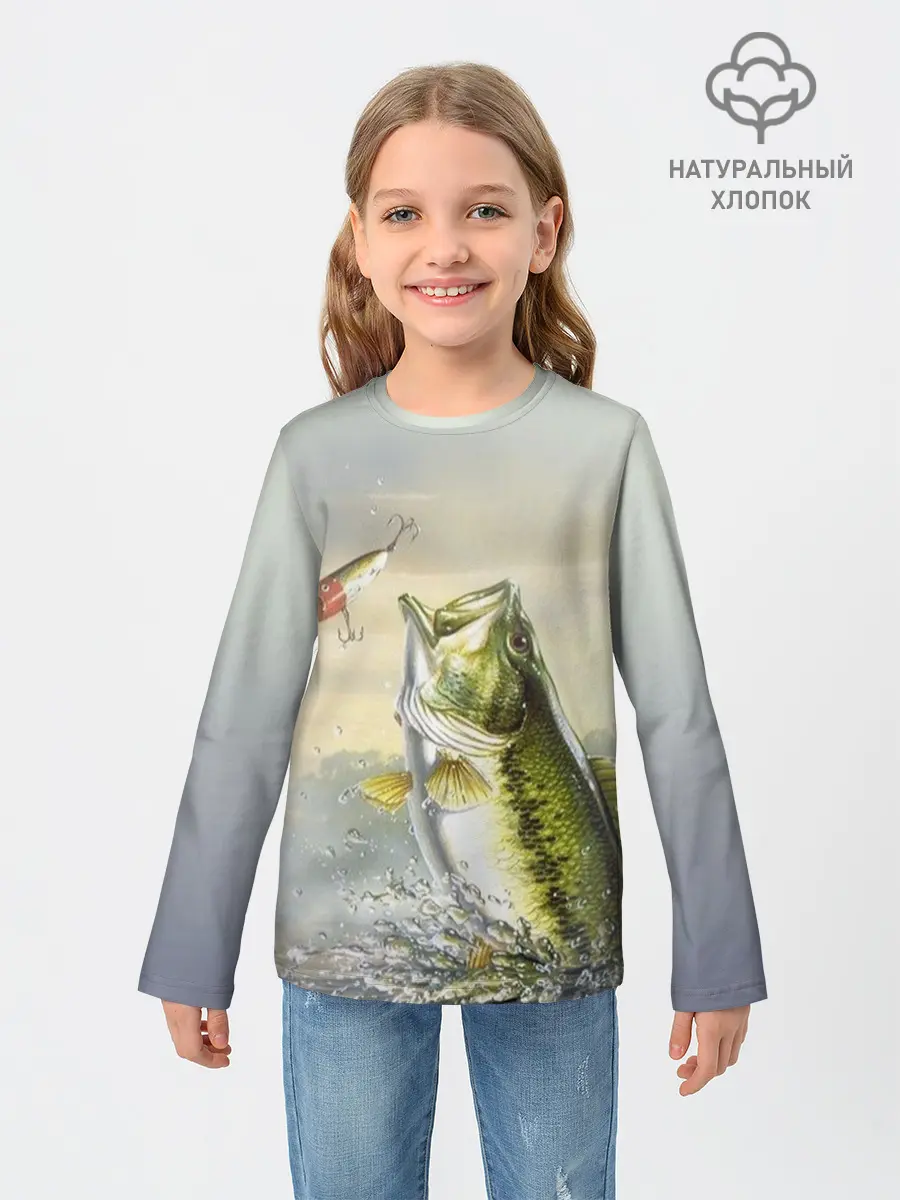 Детский лонгслив / Рыбалка