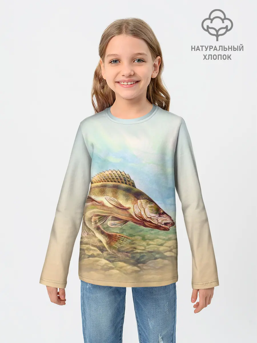Детский лонгслив / Рыба