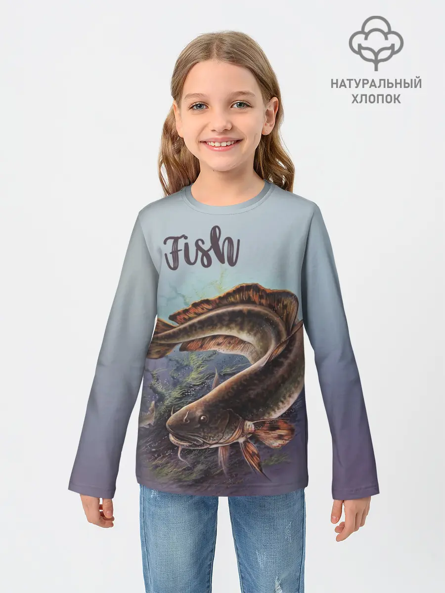 Детский лонгслив / Fish