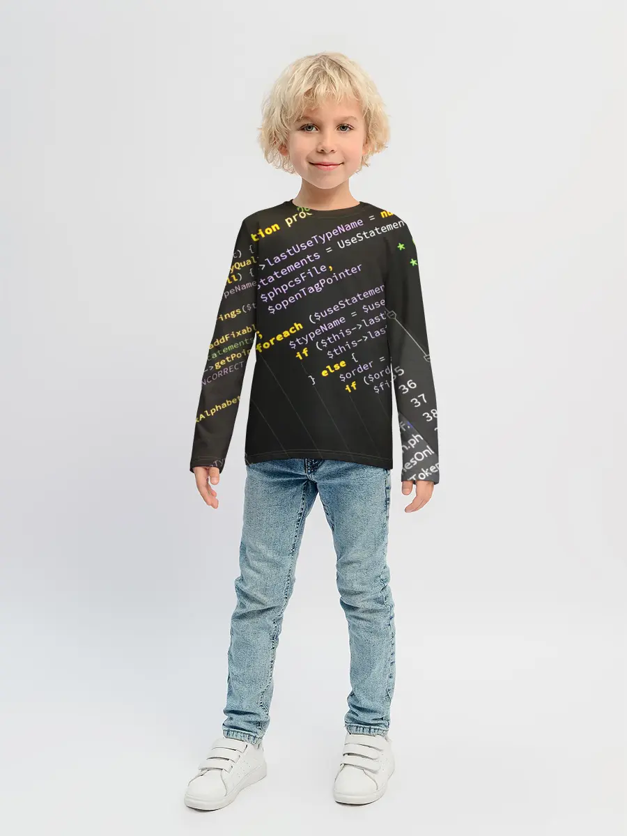 Детский лонгслив / ПРОГРАММНЫЙ КОД
