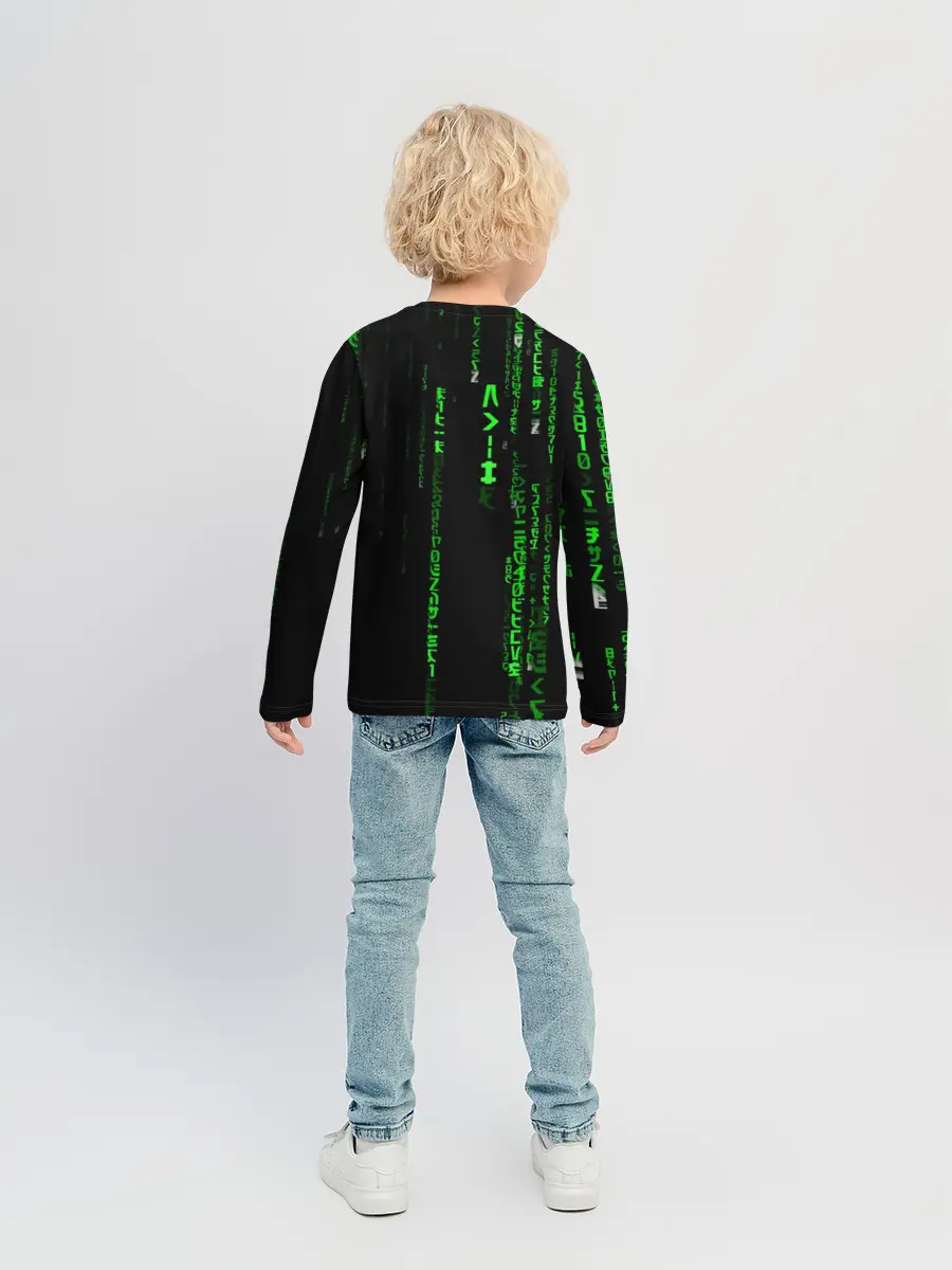 Детский лонгслив / МАТРИЦА КОДА