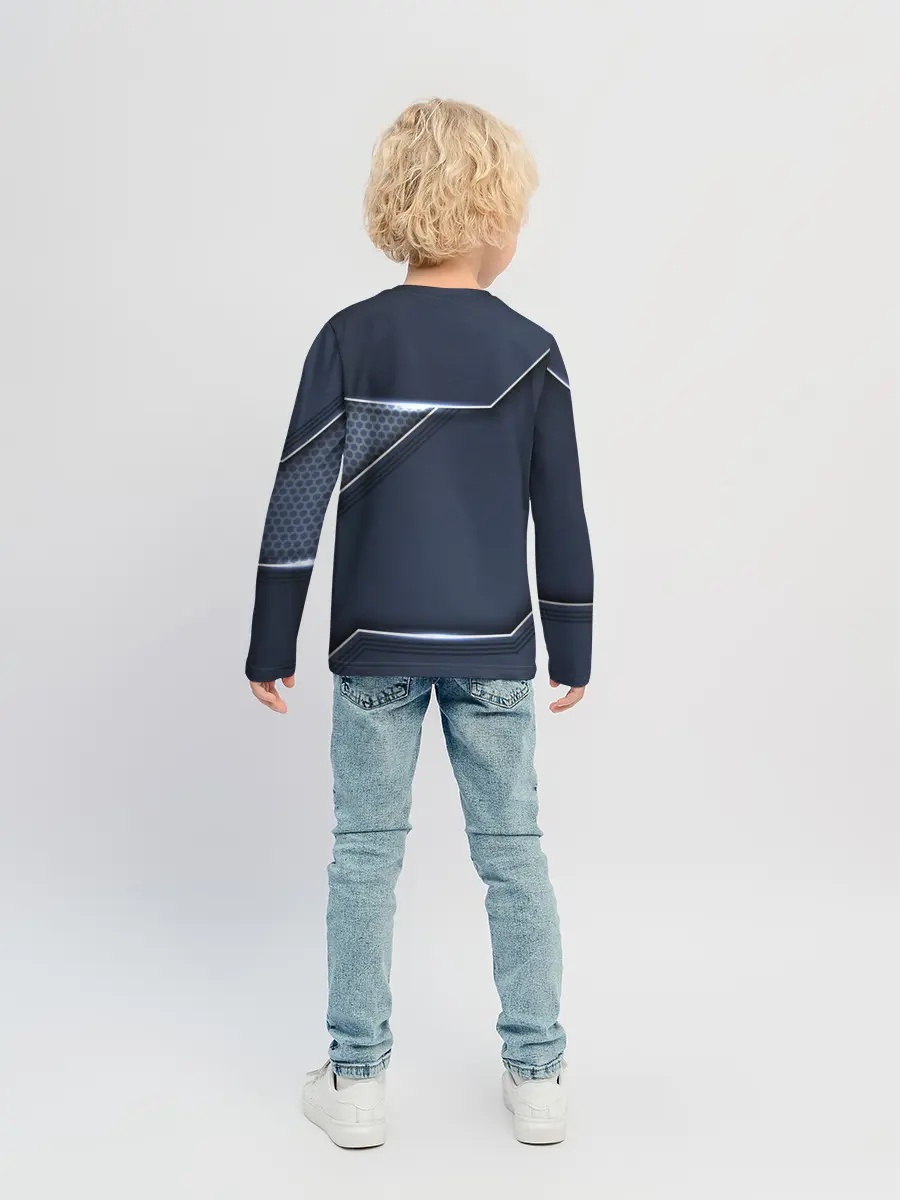 Детский лонгслив / Металлическая 3D основа