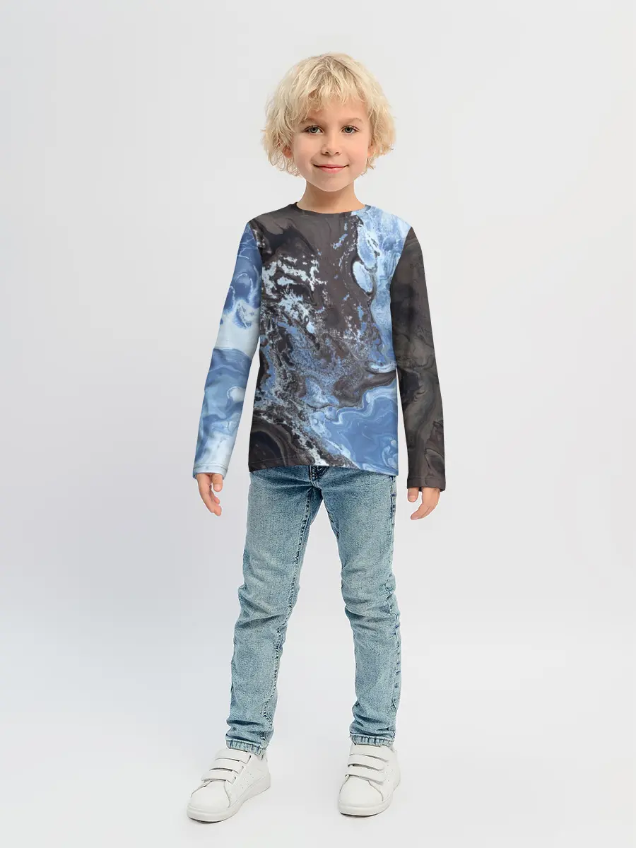 Детский лонгслив / Волны