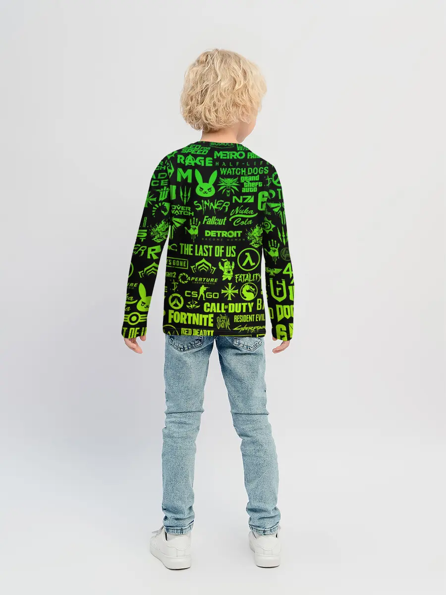 Детский лонгслив / ЛОГОТИПЫ ИГР