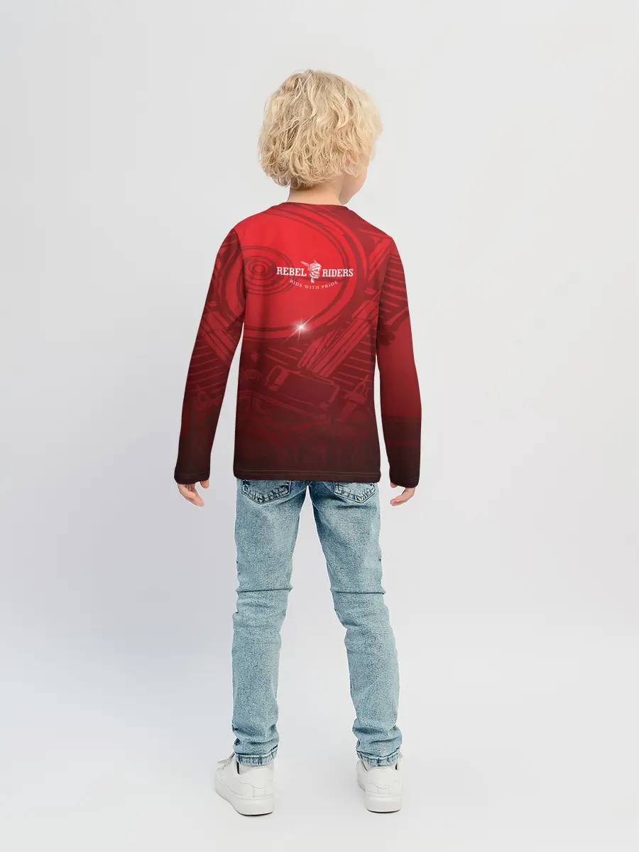 Детский лонгслив / Vintage chopper motorcycle