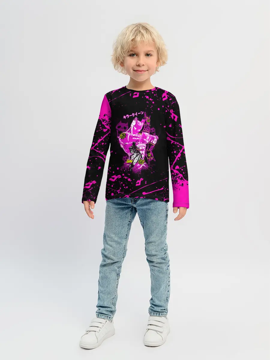 Детский лонгслив / KILLER QUEEN розовые кляксы