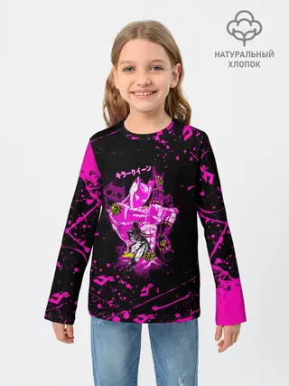 Детский лонгслив / KILLER QUEEN розовые кляксы
