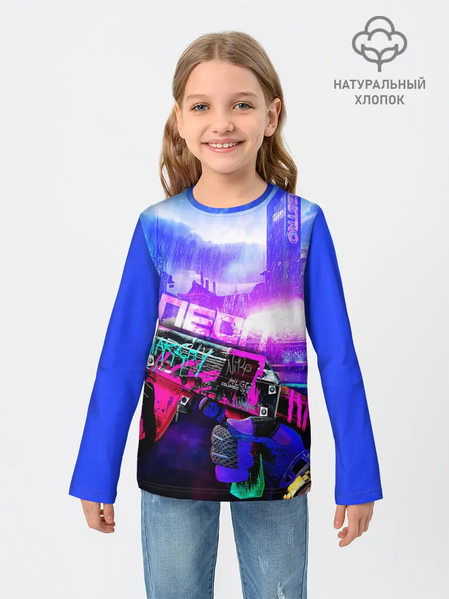 Детский лонгслив / CS GO:Неоновая Революция