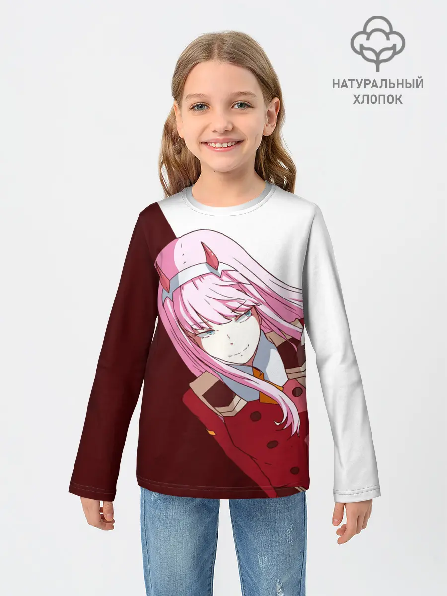 Детский лонгслив / Ноль два диагональ