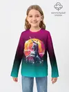 Детский лонгслив / РЕТРО ЕДИНОРОГ НЕОН