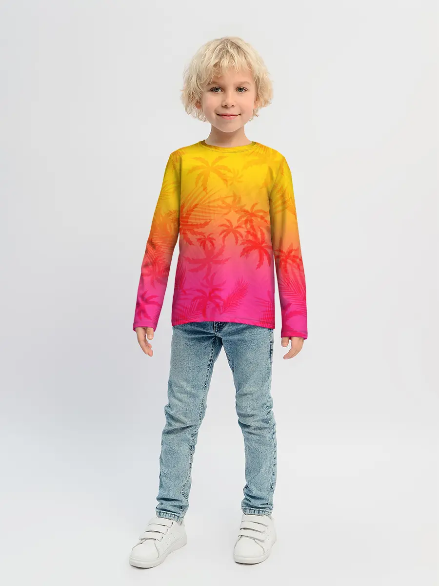 Детский лонгслив / РЕТРО ПАЛЬМЫ