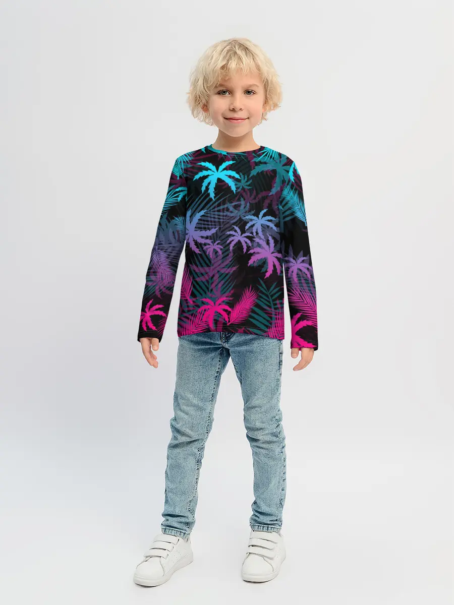 Детский лонгслив / НЕОНОВЫЕ ПАЛЬМЫ | NEON PALMS