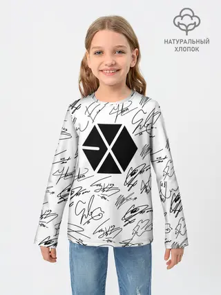 Детский лонгслив / EXO BAND АВТОГРАФЫ