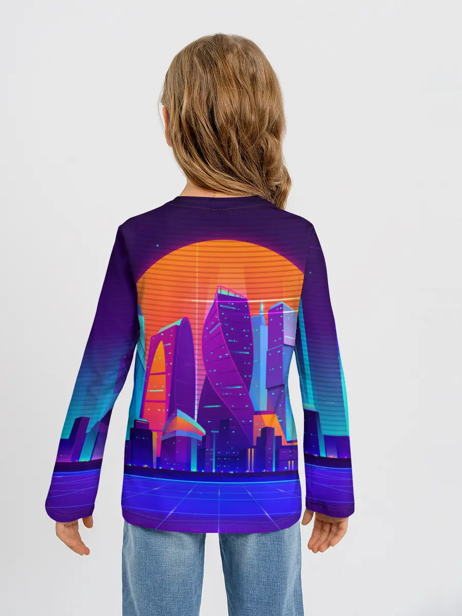 Детский лонгслив / НЕОНОВЫЙ ГОРОД