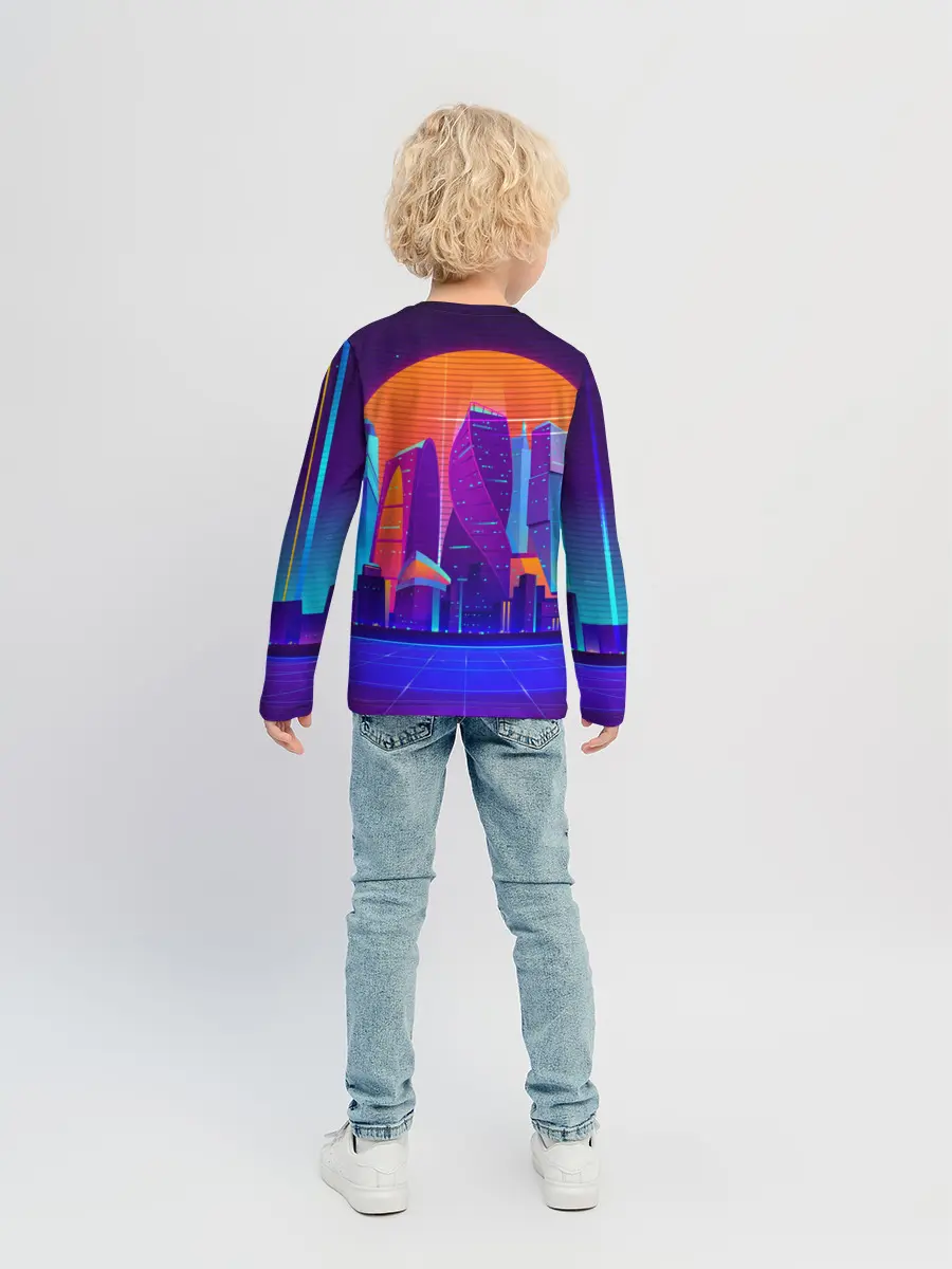 Детский лонгслив / НЕОНОВЫЙ ГОРОД