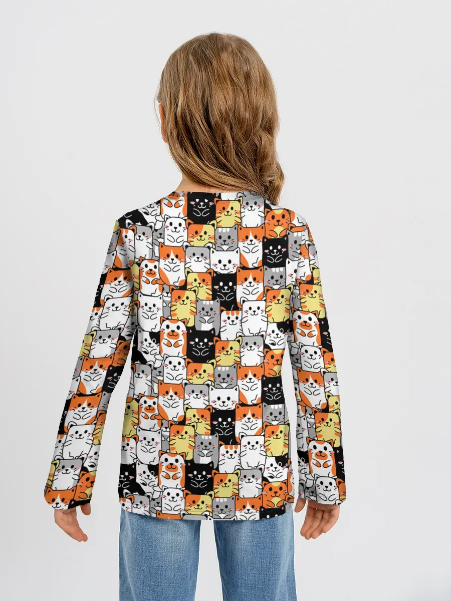 Детский лонгслив / Котики