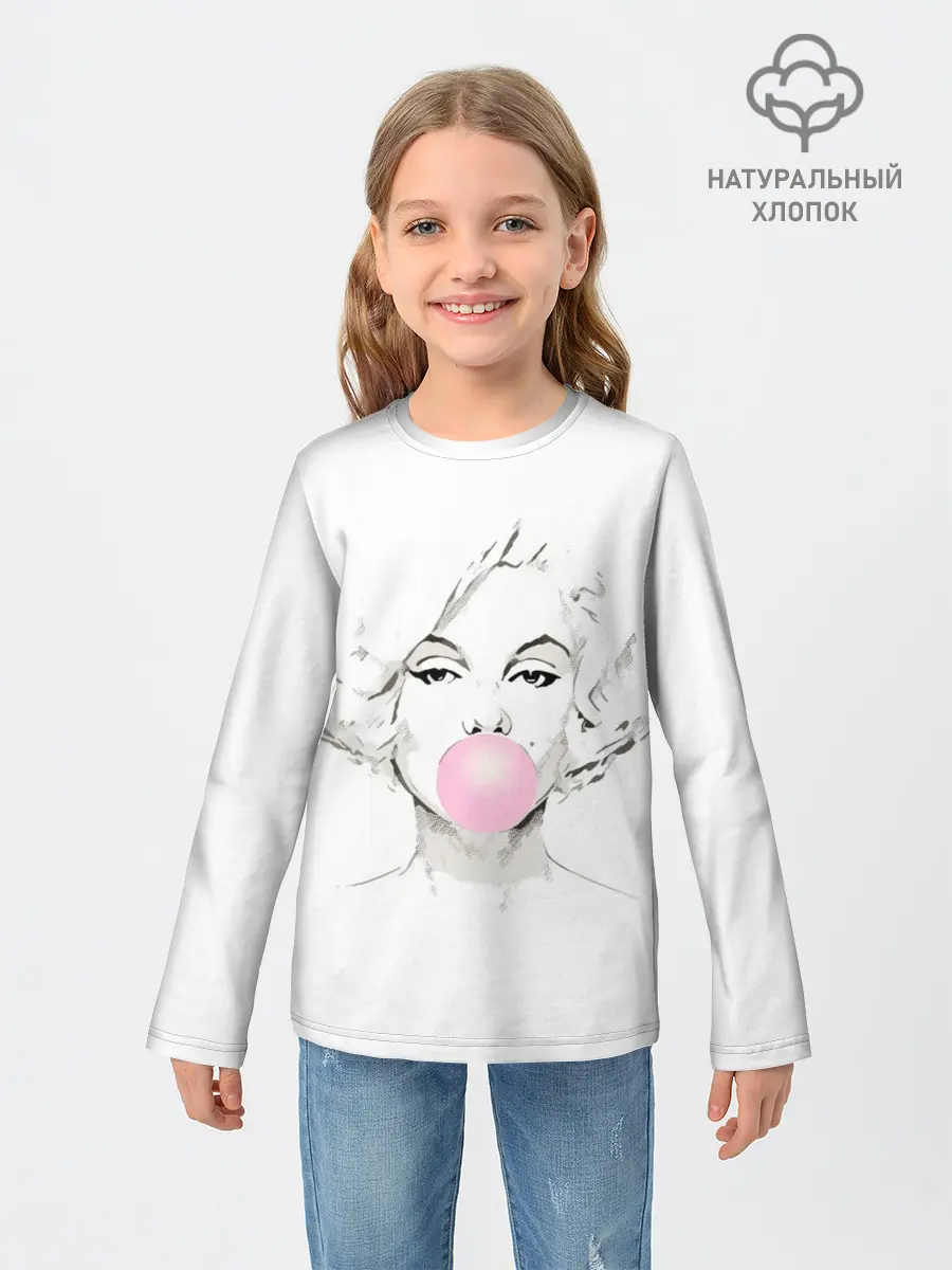 Детский лонгслив / Мэрилин Монро
