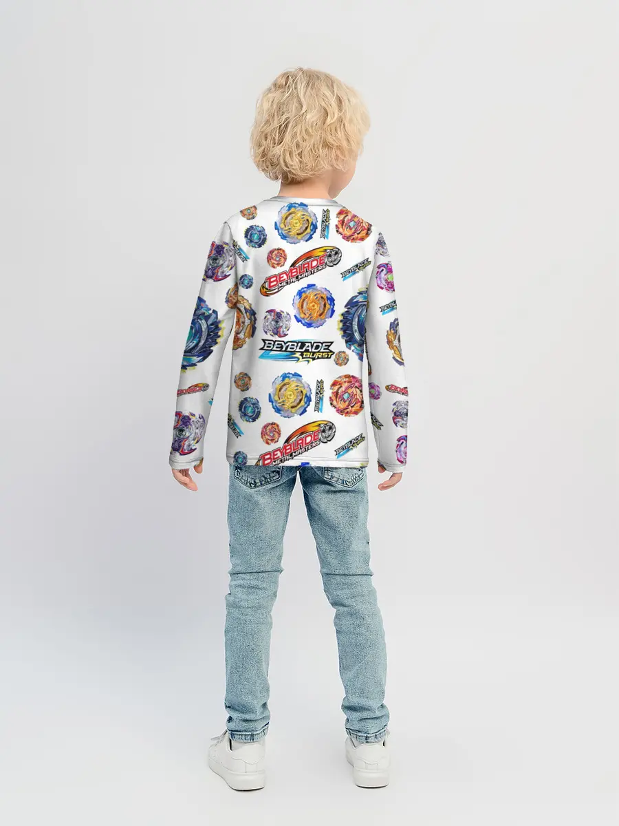 Детский лонгслив / Бейблэйд паттерн