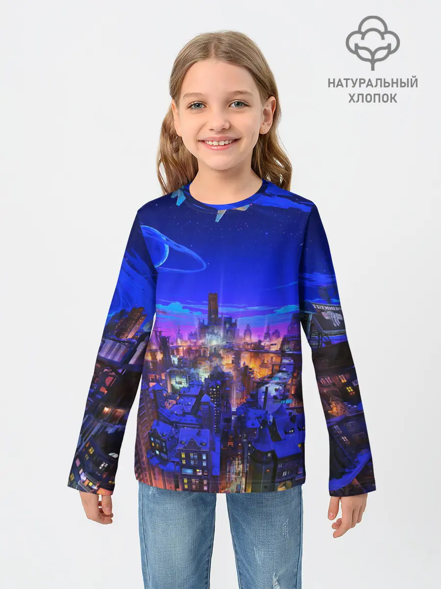 Детский лонгслив / Сказочный город