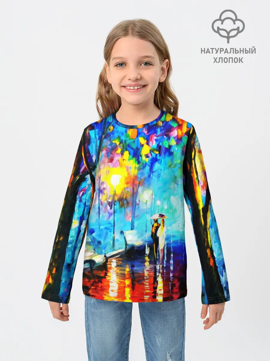 Детский лонгслив / ВЕЧЕРНЯЯ ПРОГУЛКА