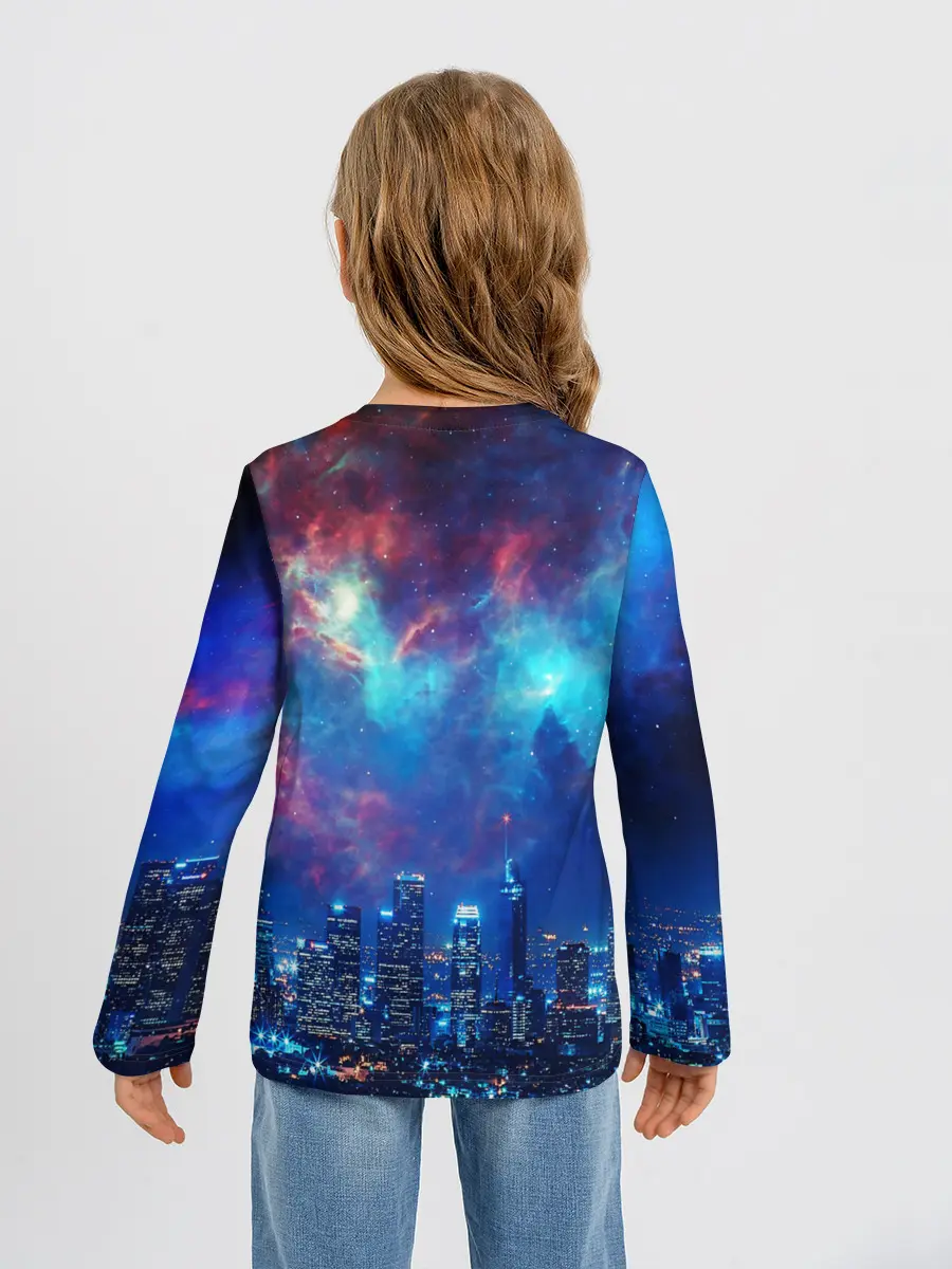 Детский лонгслив / НОЧЬ В ГОРОДЕ