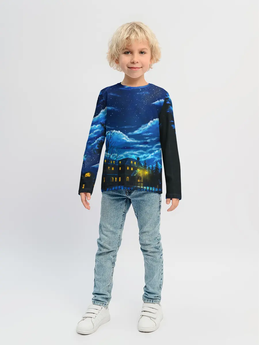 Детский лонгслив / ЗИМНЯЯ НОЧЬ