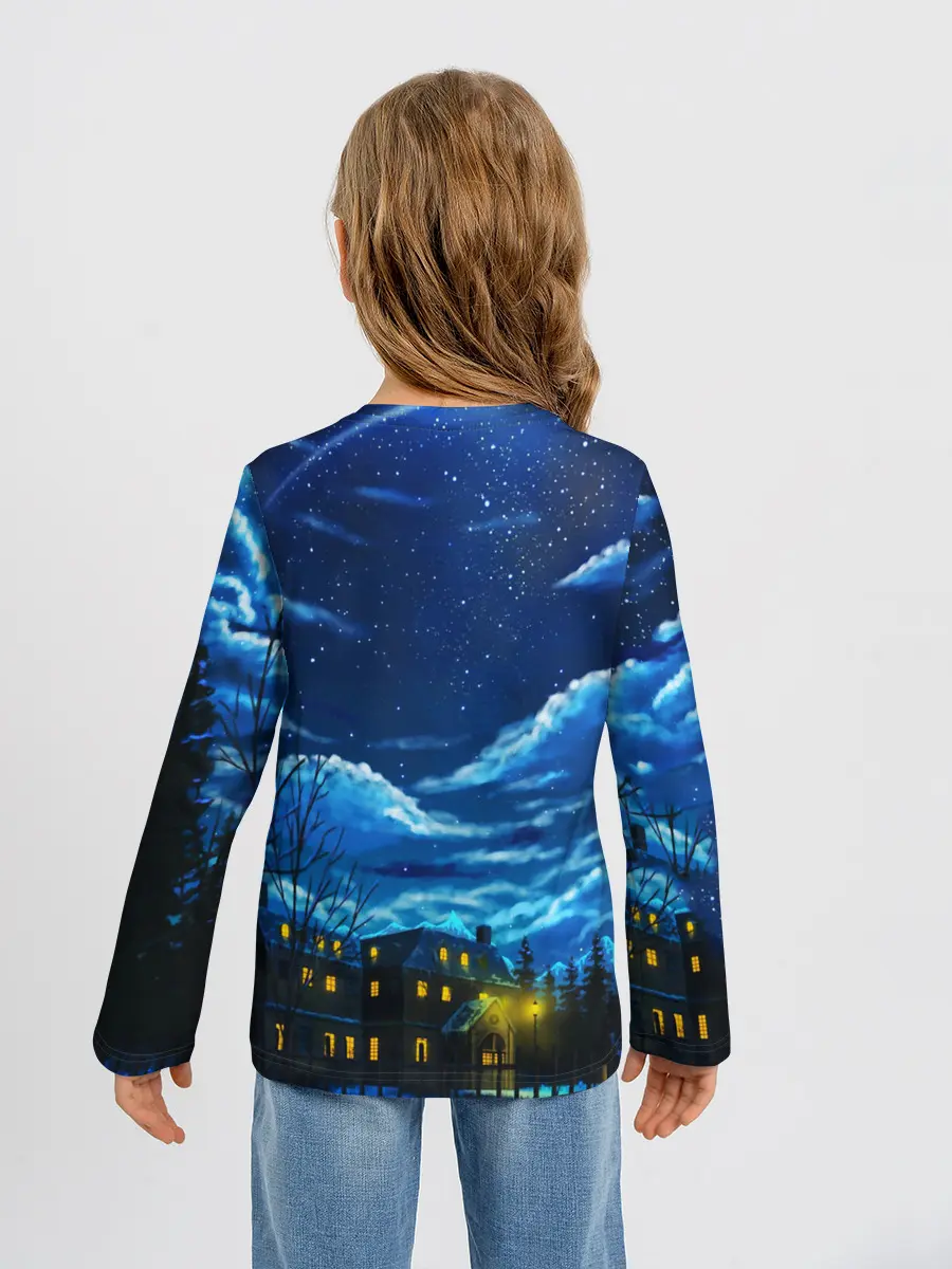 Детский лонгслив / ЗИМНЯЯ НОЧЬ