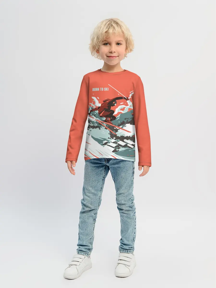 Детский лонгслив / BORN TO SKI