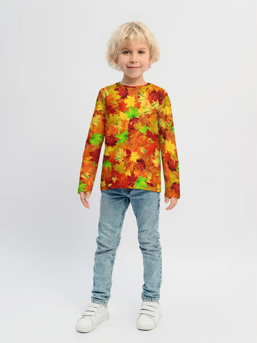 Детский лонгслив / Кленовые листья